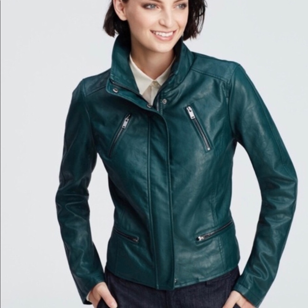 Faux Leather Short Moto Jacket